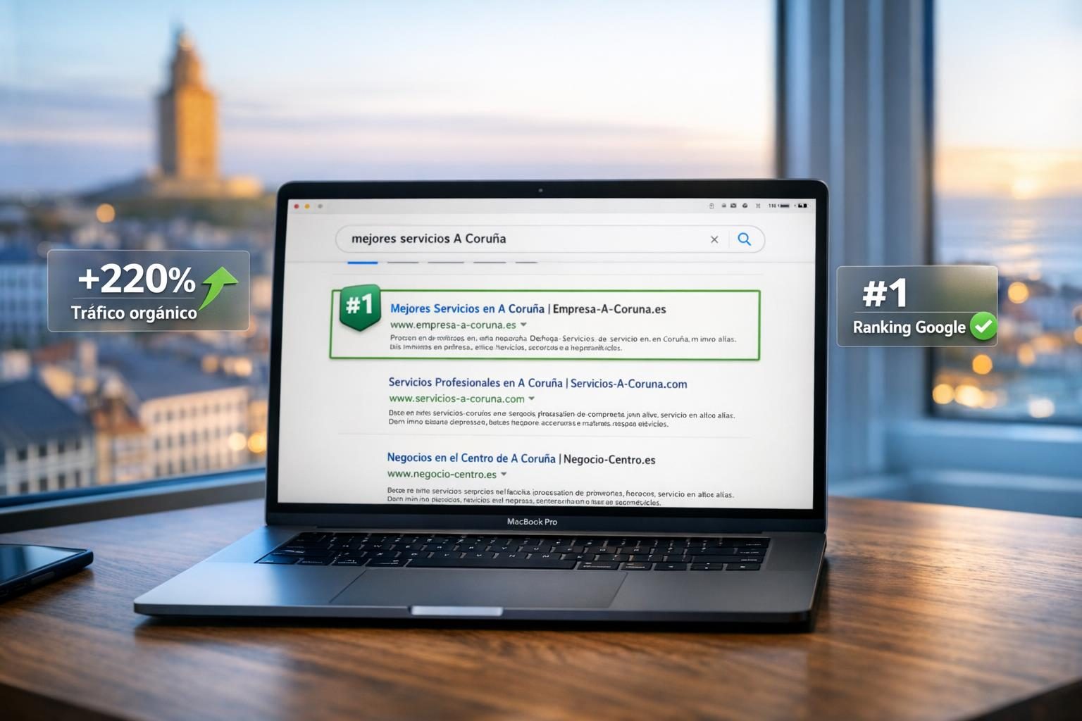 SEO en A Coruña — Ranking #1 en Google para "mejores abogados A Coruña"